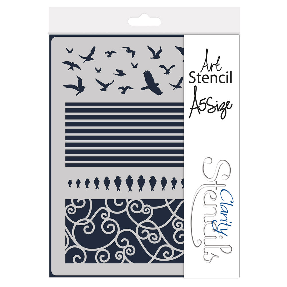 Birds Decorative Panel A5 Stencil