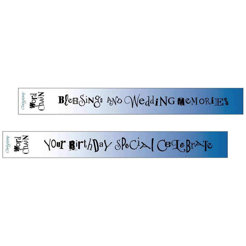 Celebration Word Chain Stamp Duo