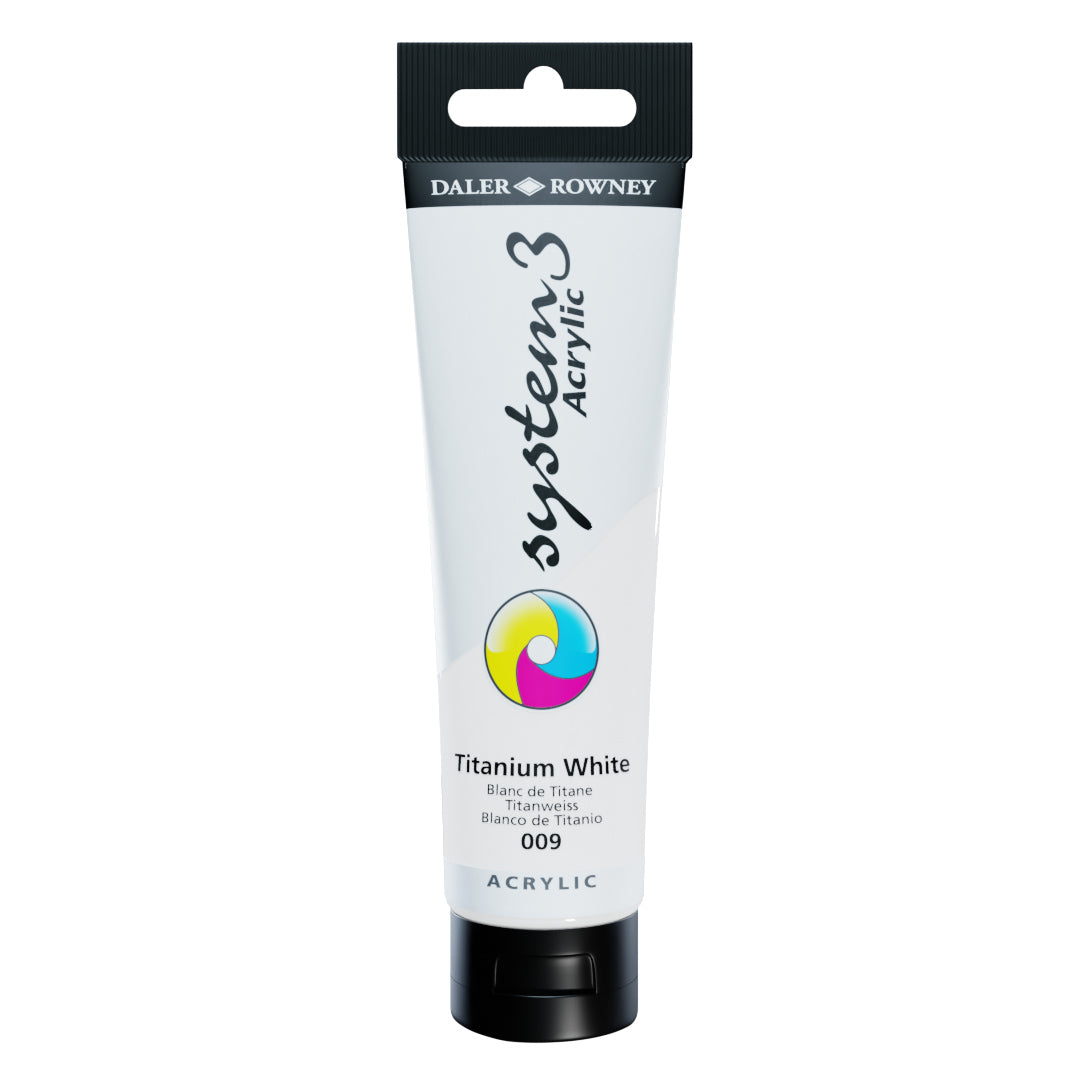 System 3 Acrylic Paint - Titanium White 150ml