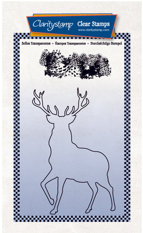 Stag Outline A6 Stamp & Mask Set