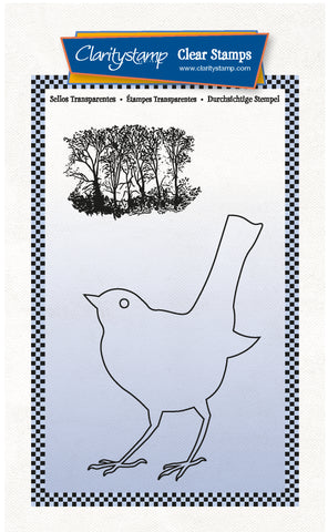 Bird Outline A6 Stamp & Mask Set