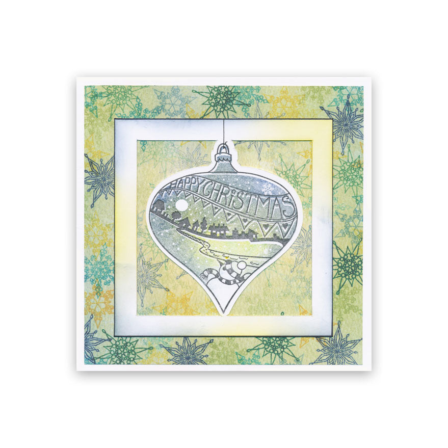 Barbara's Christmas Baubles - Two Way Overlay A5 Stamp & Mask Collection