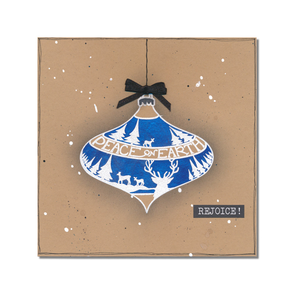 Barbara's Christmas Baubles - Two Way Overlay A5 Stamp & Mask Collection