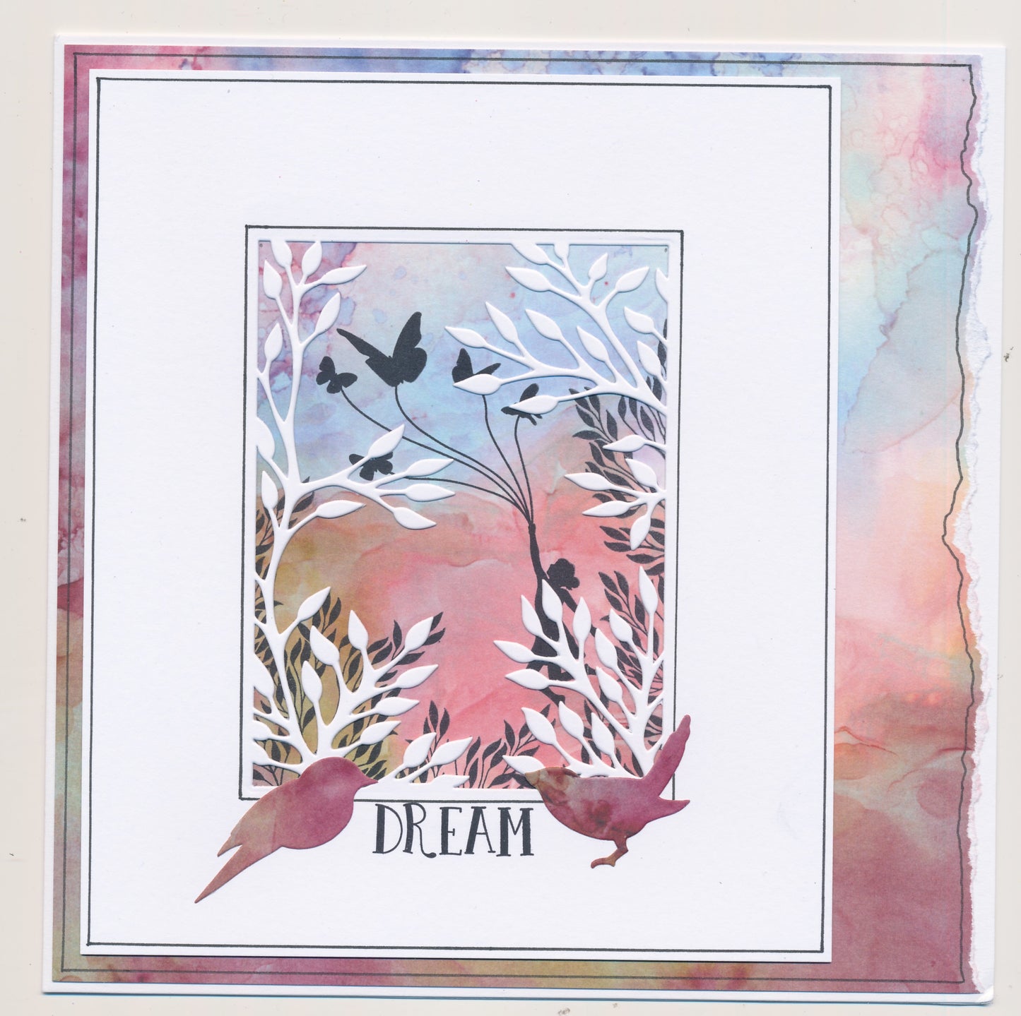 Woodland Aperture With 5 Birds Two Way Overlay Clarity Fresh Cut Die