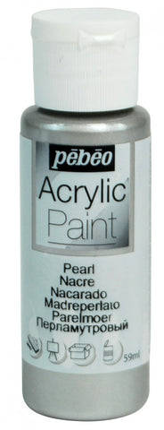 Pebeo Acrylic Paint 59ml - Pearl Silver