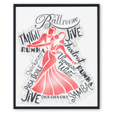 Ballroom Dancers A5 Stencil