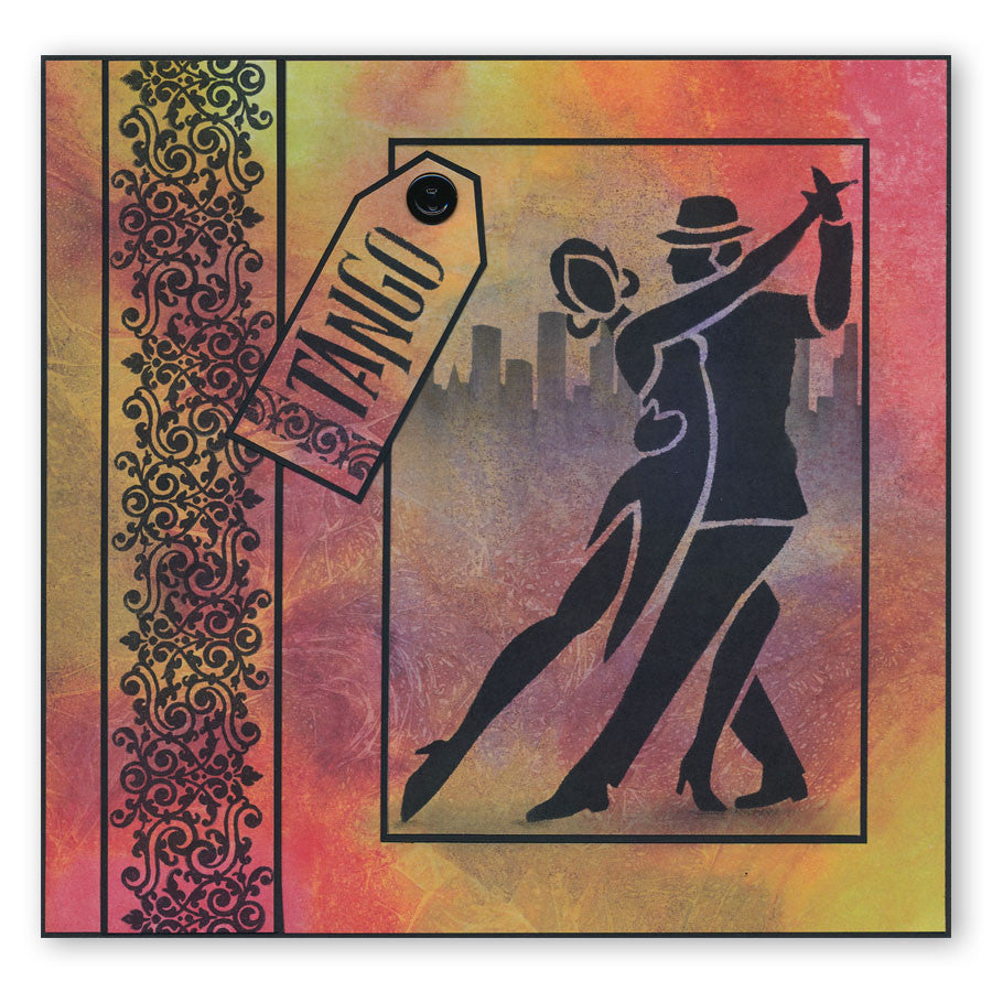Tango Dancers A5 Stencil