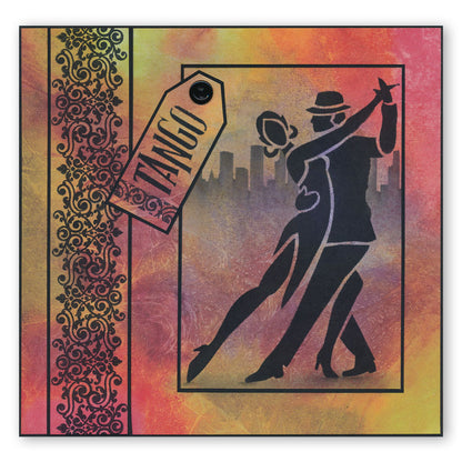 Tango Dancers A5 Stencil