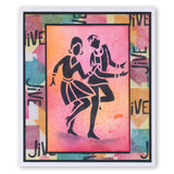 Jive Dancers A5 Stencil
