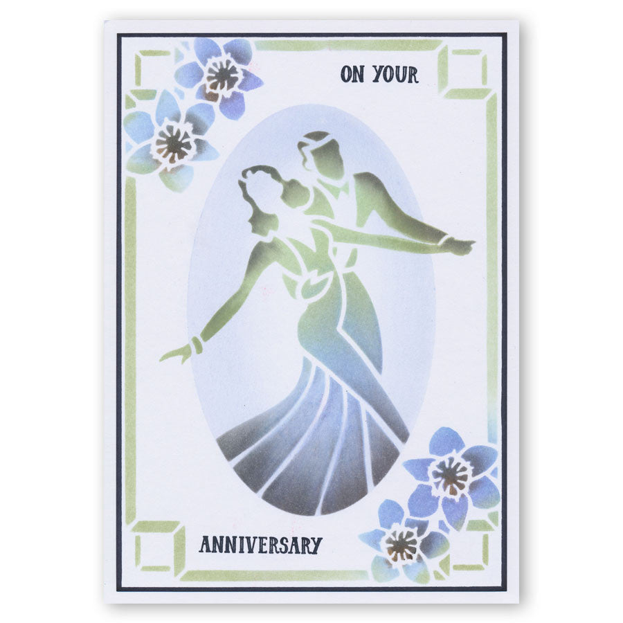 Ballroom Dancers A5 Stencil