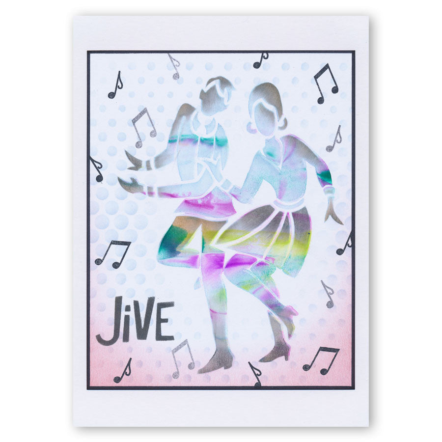 Jive Dancers A5 Stencil