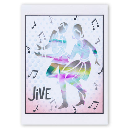 Jive Dancers A5 Stencil