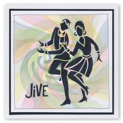 Jive Dancers A5 Stencil