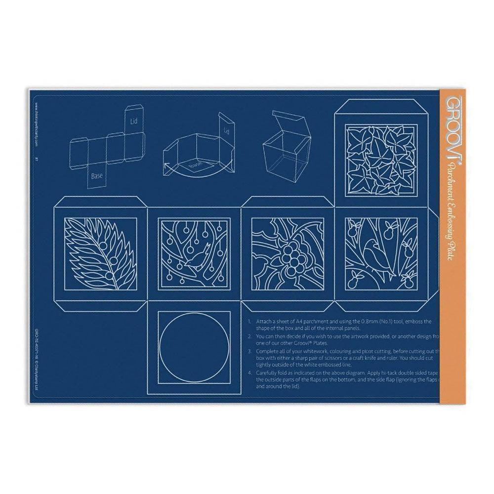 Christmas Cube Box A4 Groovi Tem-plate