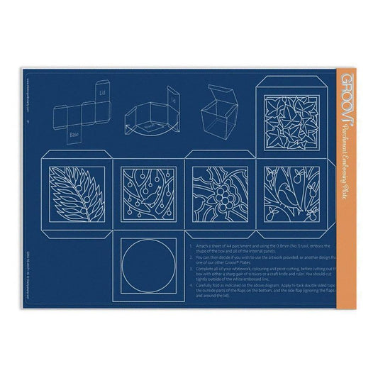 Christmas Cube Box A4 Groovi Tem-plate