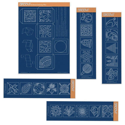 Christmas Cube Box Tem-plate A4 & Border Groovi Collection