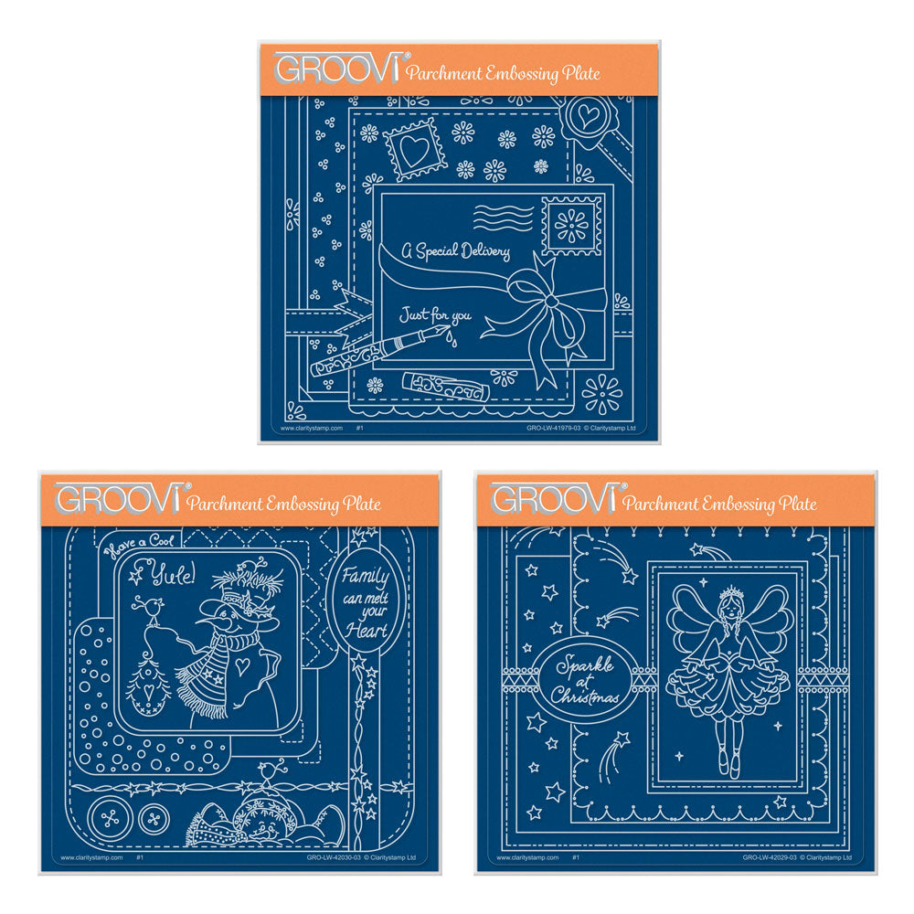 Linda's Easy Layout Set 1 A5 Square Groovi Plate Trio