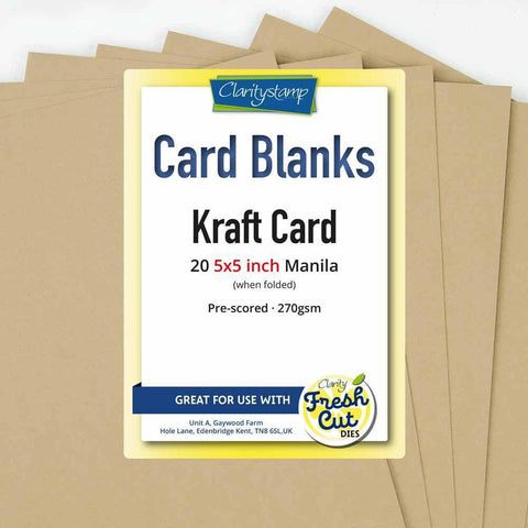 Kraft Card Blanks 5" x 5" x20