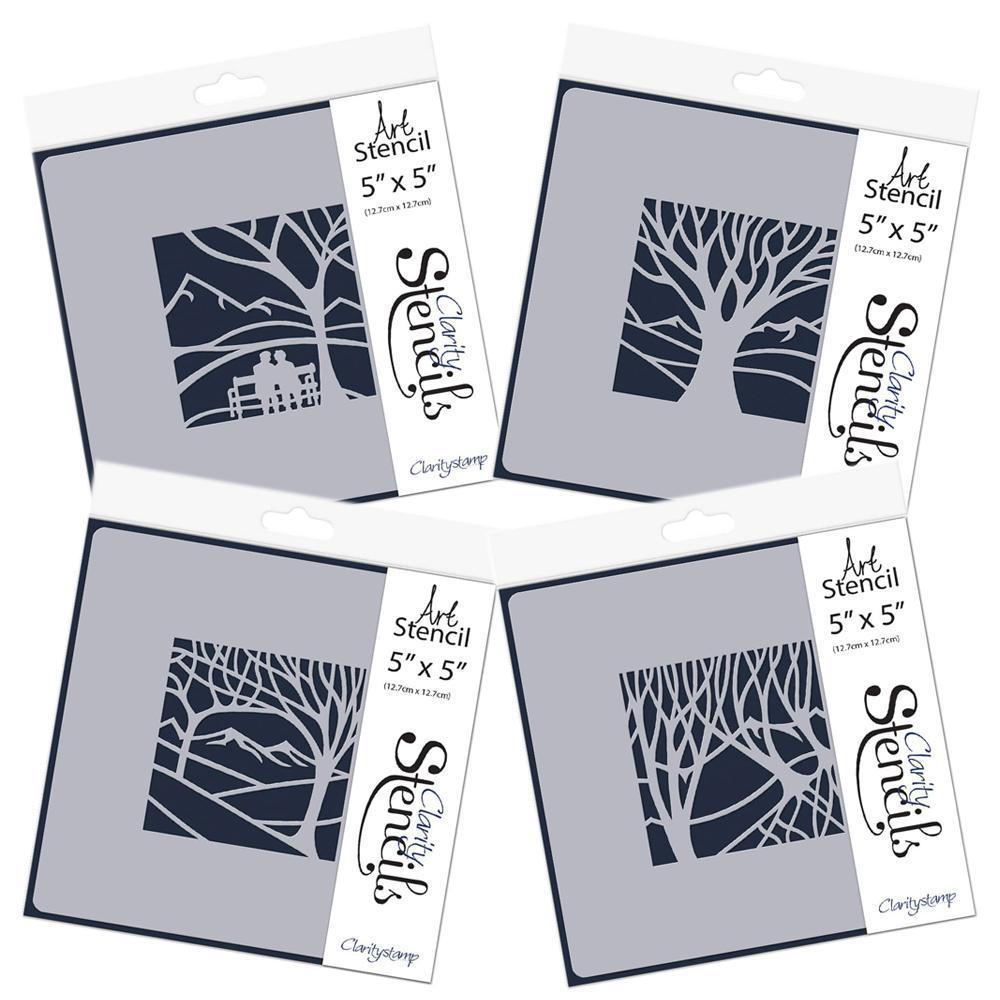 Panoramic Aperture 5" x 5" Stencil Collection