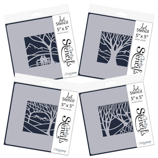 Panoramic Aperture 5" x 5" Stencil Collection