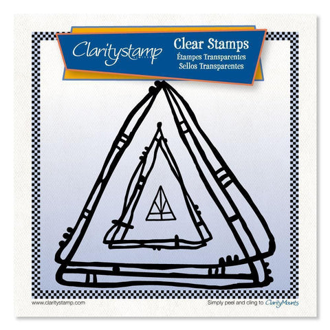 Leonie's Nested Triangle Scribbles A4 Square Stamp Set