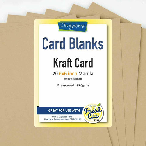 Kraft Card Blanks 6" x 6" x20