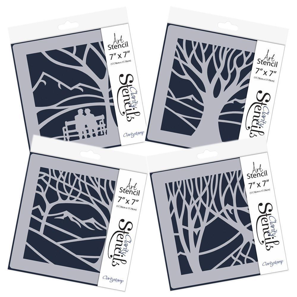 Panoramic Aperture 7" x 7" Stencil Collection