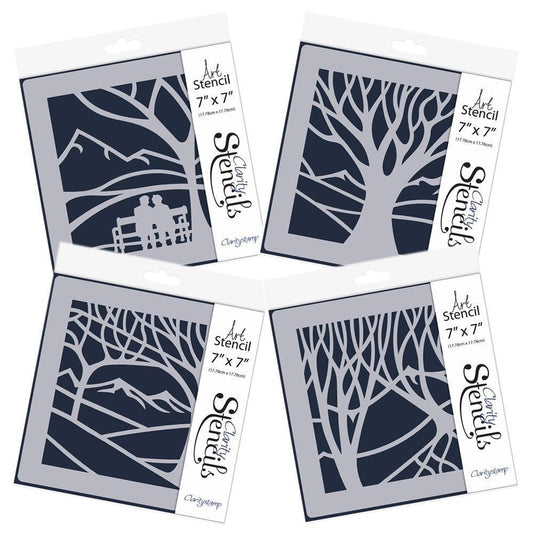 Panoramic Aperture 7" x 7" Stencil Collection