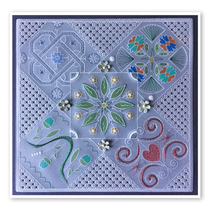 Embroidery Sampler A4 Square Groovi Plate