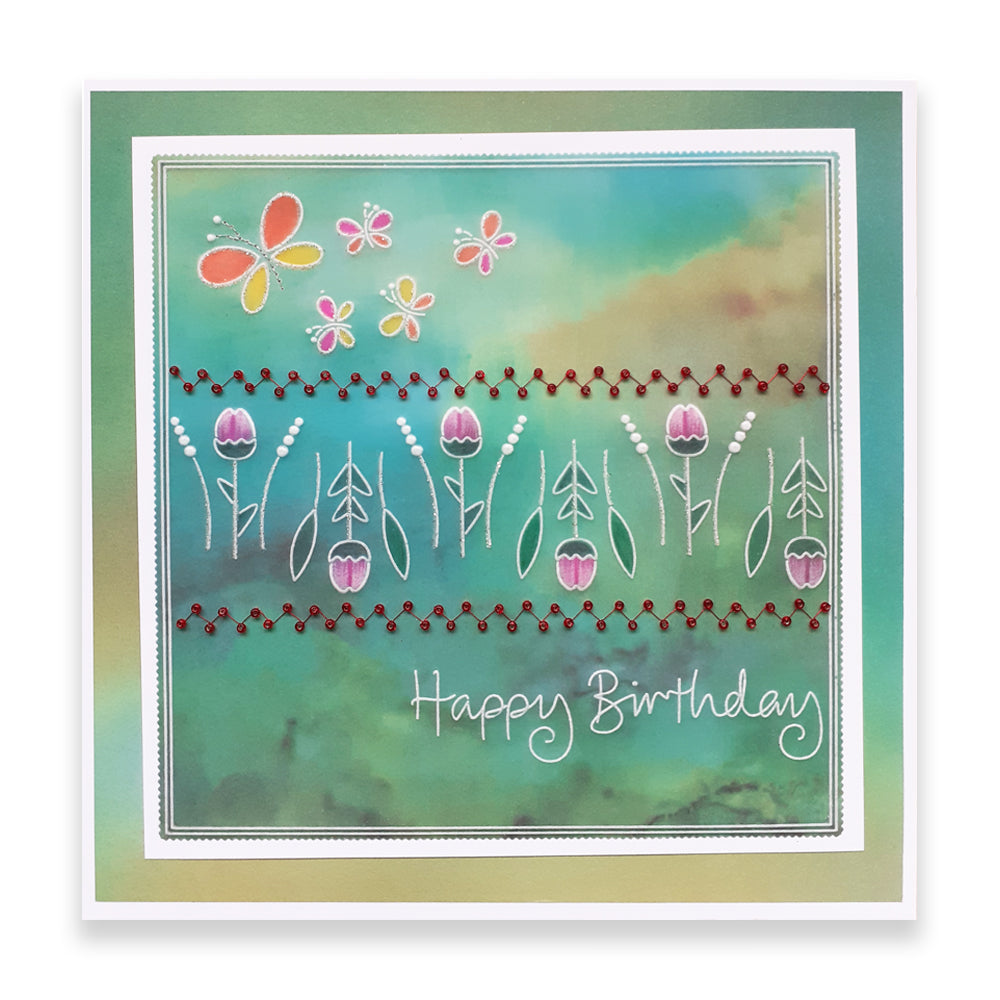 Embroidery Sampler A4 Square Groovi Plate