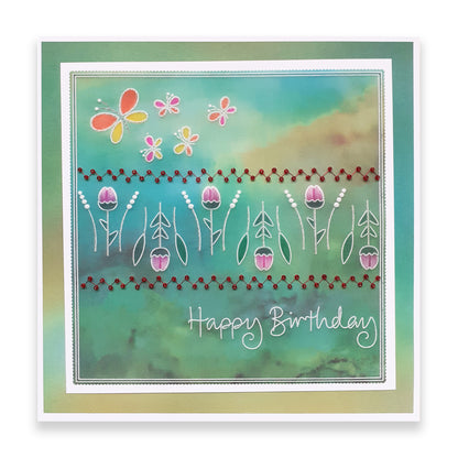 Embroidery Sampler A4 Square Groovi Plate