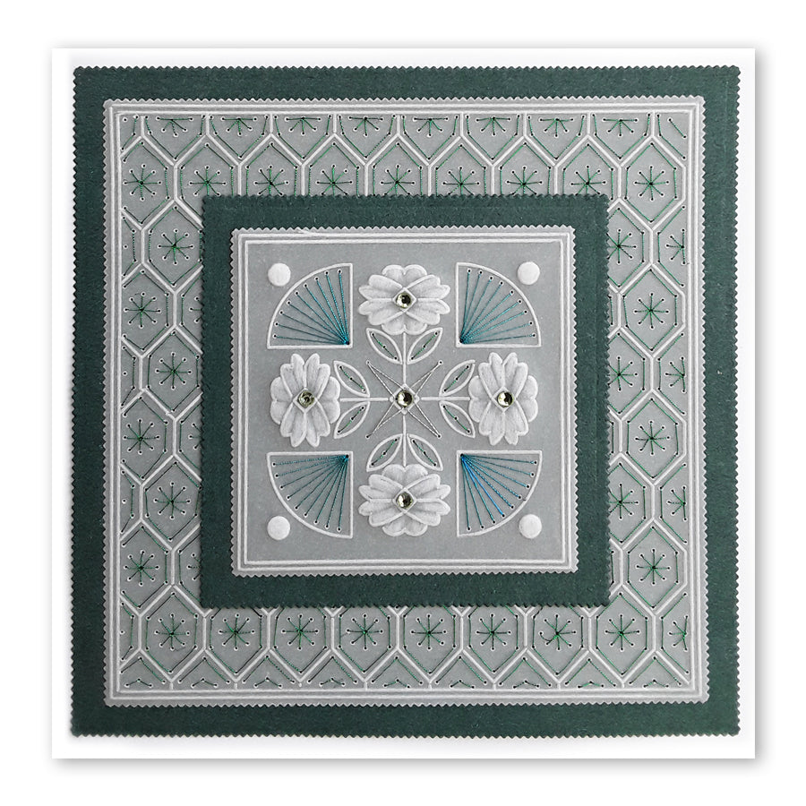 Embroidery Sampler A4 Square Groovi Plate