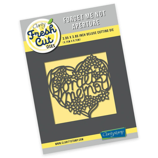 Forget Me Not Heart Clarity Fresh Cut Die