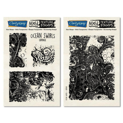Ocean Swirls - Grunge - Mixed Impressions A5 Stamp Set