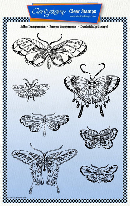 CLEARANCE Butterflies & Moths - Set 1 A5 Stamp & Mask Set