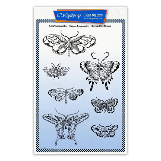 CLEARANCE Butterflies & Moths - Set 1 A5 Stamp & Mask Set