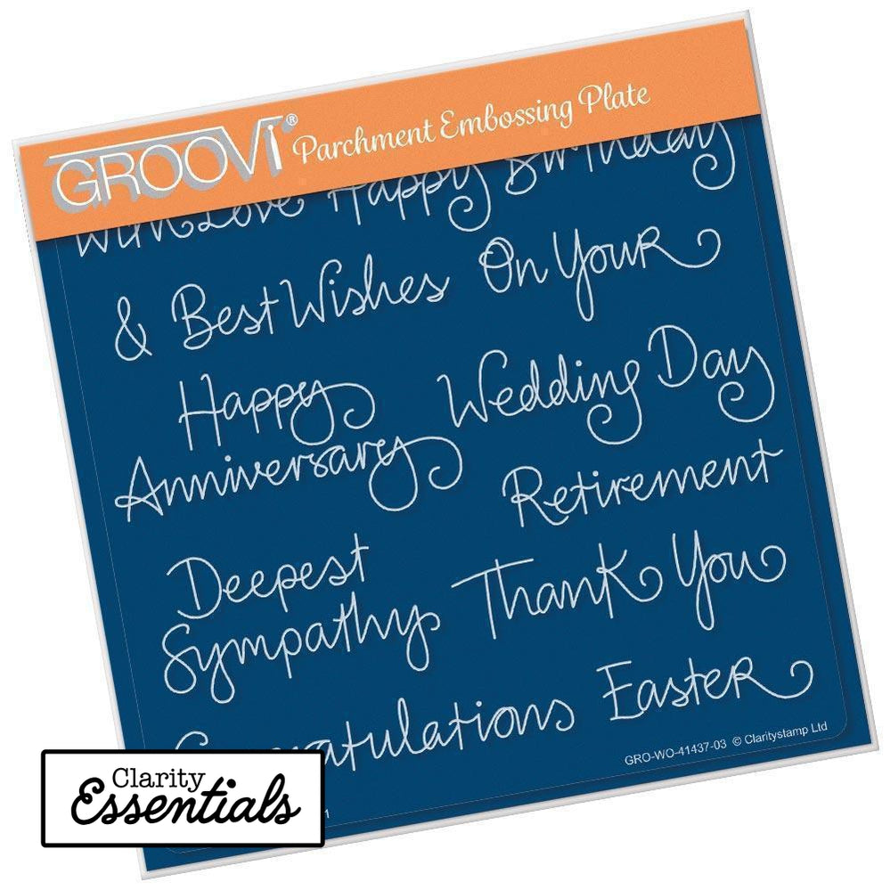 Entwined Sentiments A5 Square Groovi Plate