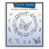 Butterfly Wreath A5 Square Stamp & Mask Set