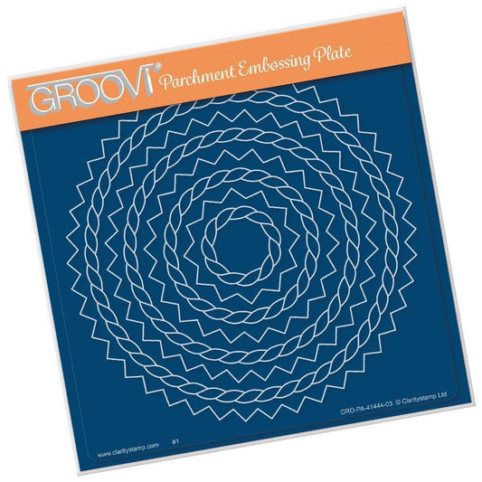 Nested Rope & Points Border Frames A5 Square Groovi Plate