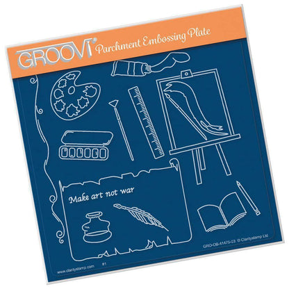 Hobbies & Pastimes - Art A5 Square Groovi Plate