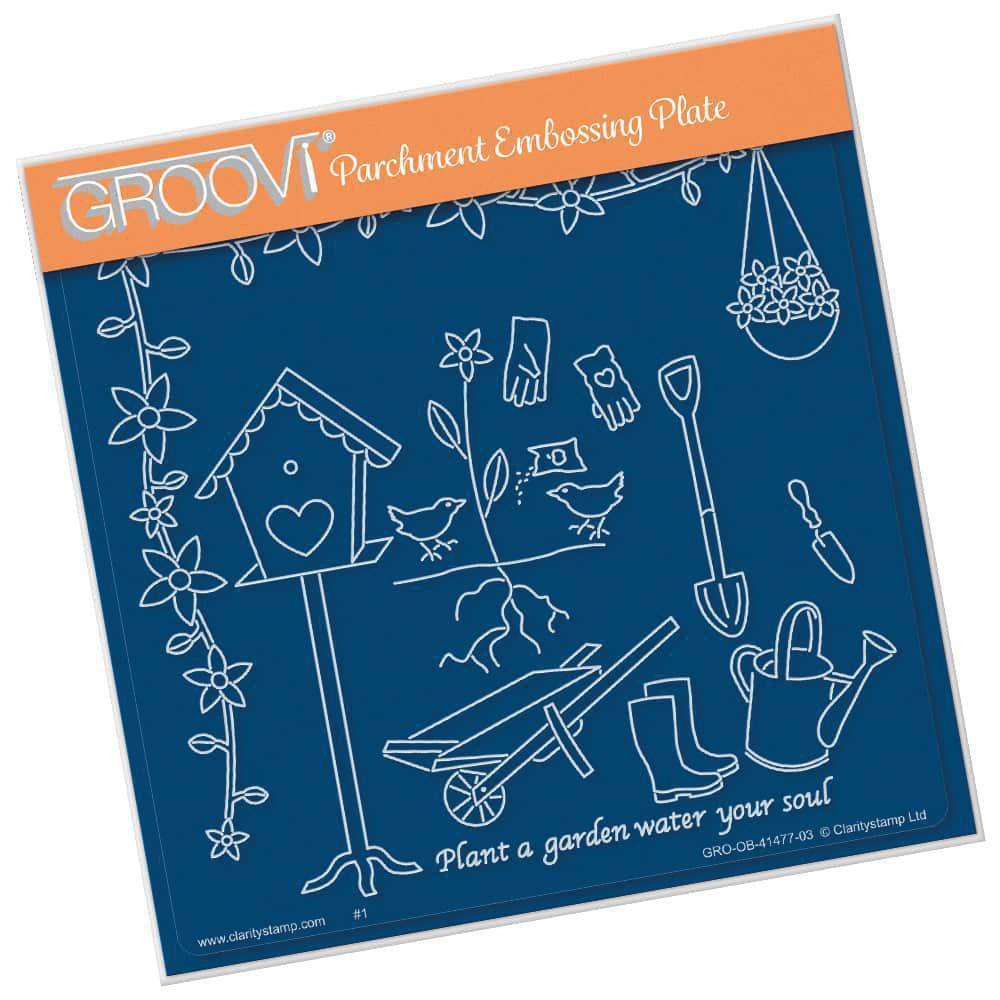 Hobbies & Pastimes - Gardening A5 Square Groovi Plate