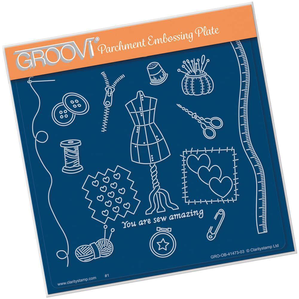 Hobbies & Pastimes - Haberdashery A5 Square Groovi Plate