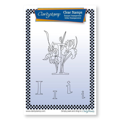Floral Alphabet - Letter I - A6 Square Stamp Set