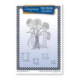 Floral Alphabet - Letter U - A6 Stamp Set