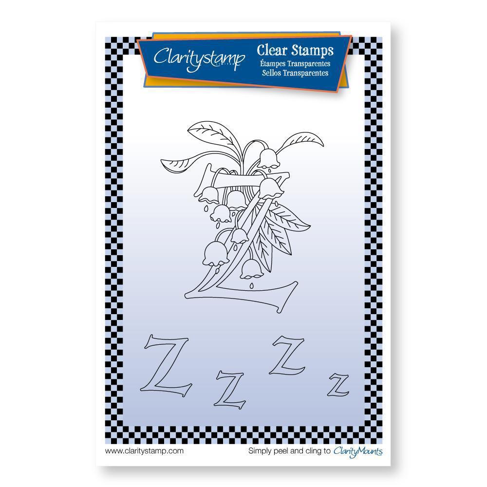 Floral Alphabet - Letter Z - A6 Square Stamp Set