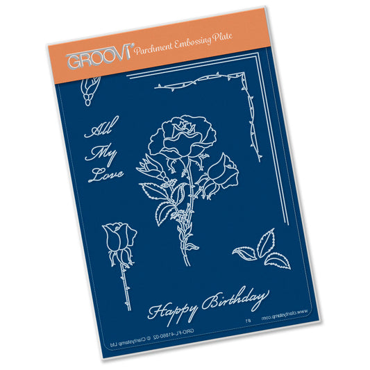 Linda's Rose A6 Groovi Plate