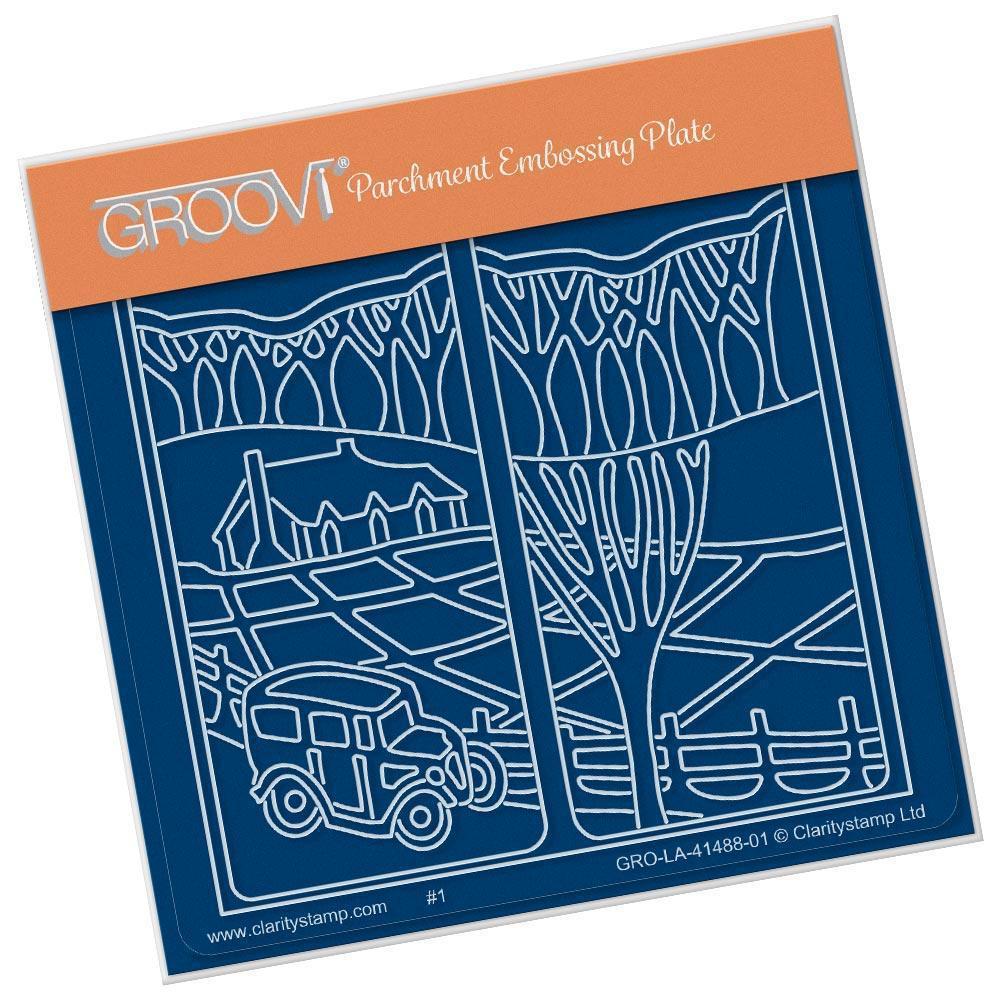 Room With a View 4 - Drive in the Countryside A6 Square Groovi Plate