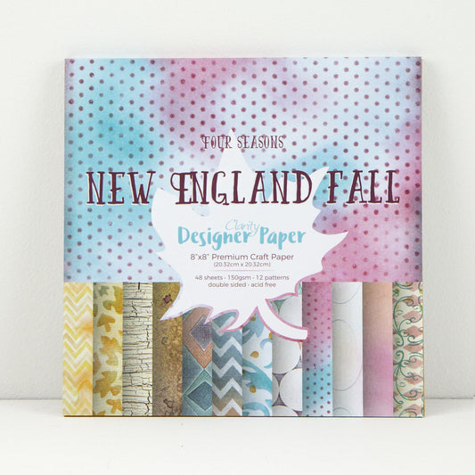 New England Fall Designer Paper Pack 8" x 8"