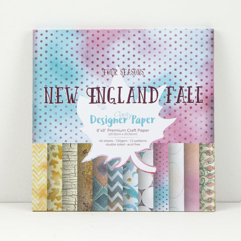 New England Fall Designer Paper Pack 8" x 8"