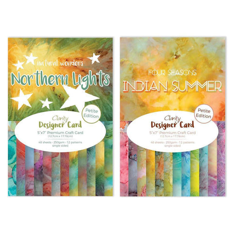 Northern Lights & Indian Summer Designer Card Packs 5" x 7" - Petite Edition